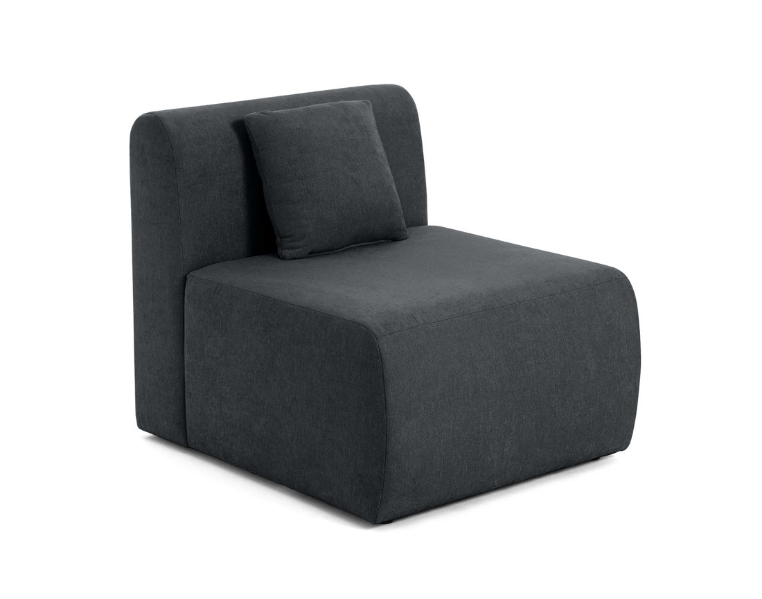 Module d'assise sans accoudoirs en tissu Ikare