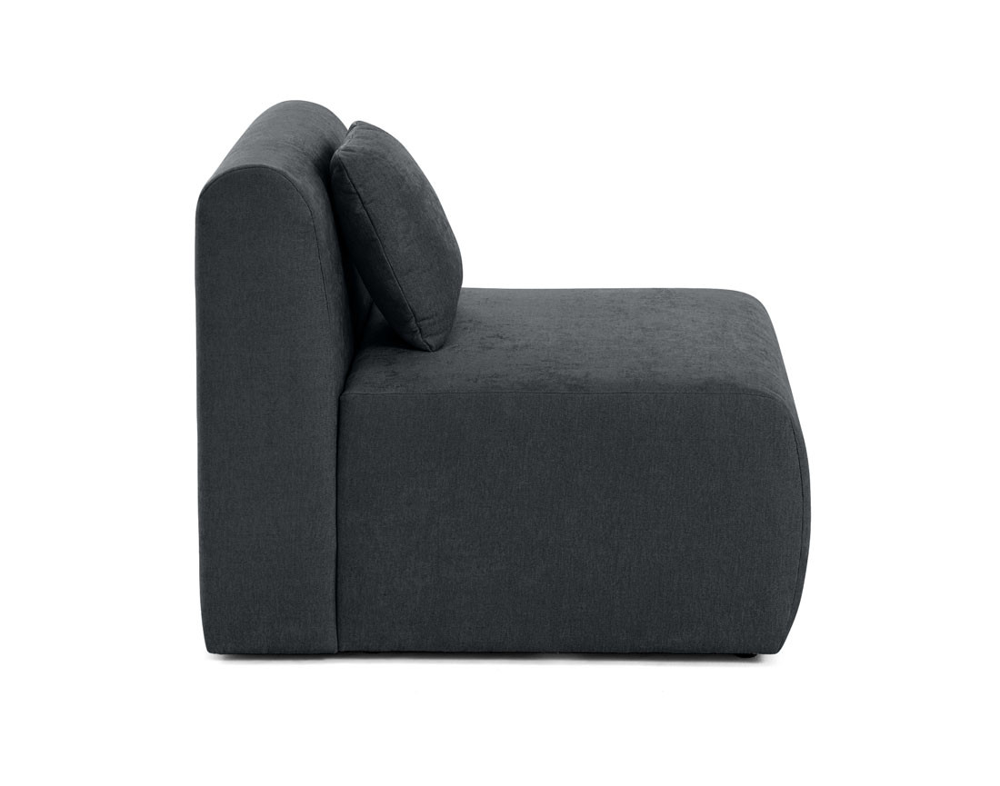 Module d'assise sans accoudoirs en tissu Ikare