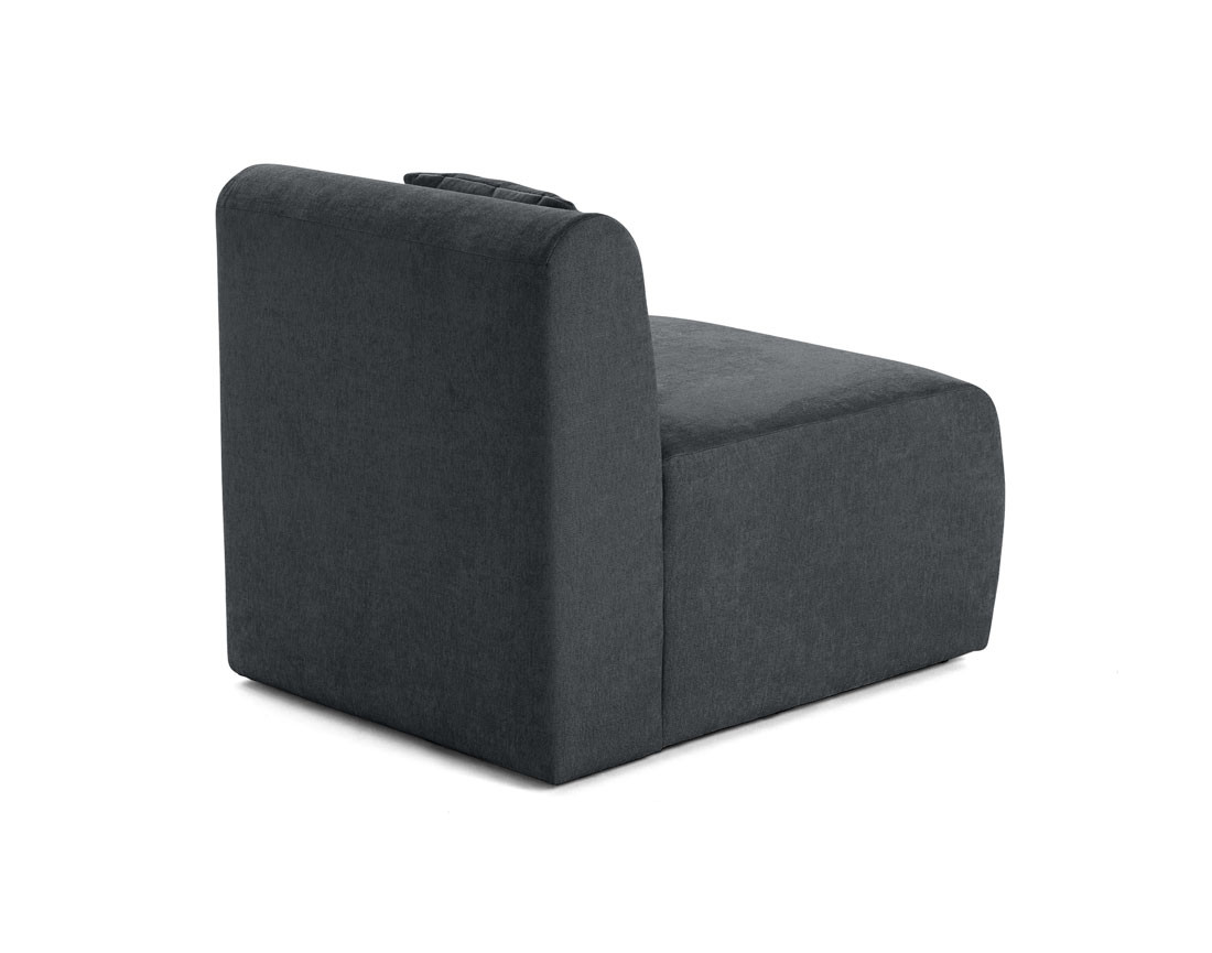 Module d'assise sans accoudoirs en tissu Ikare