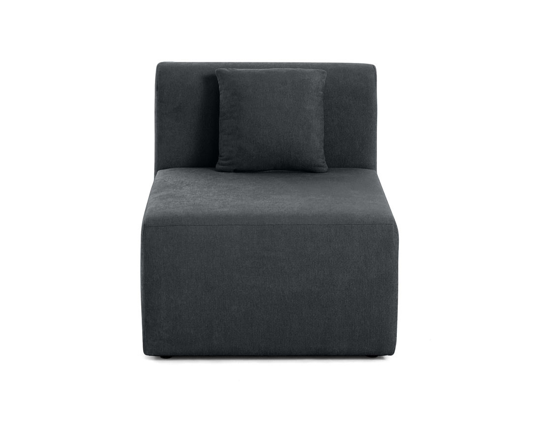 Module d'assise sans accoudoirs en tissu Ikare