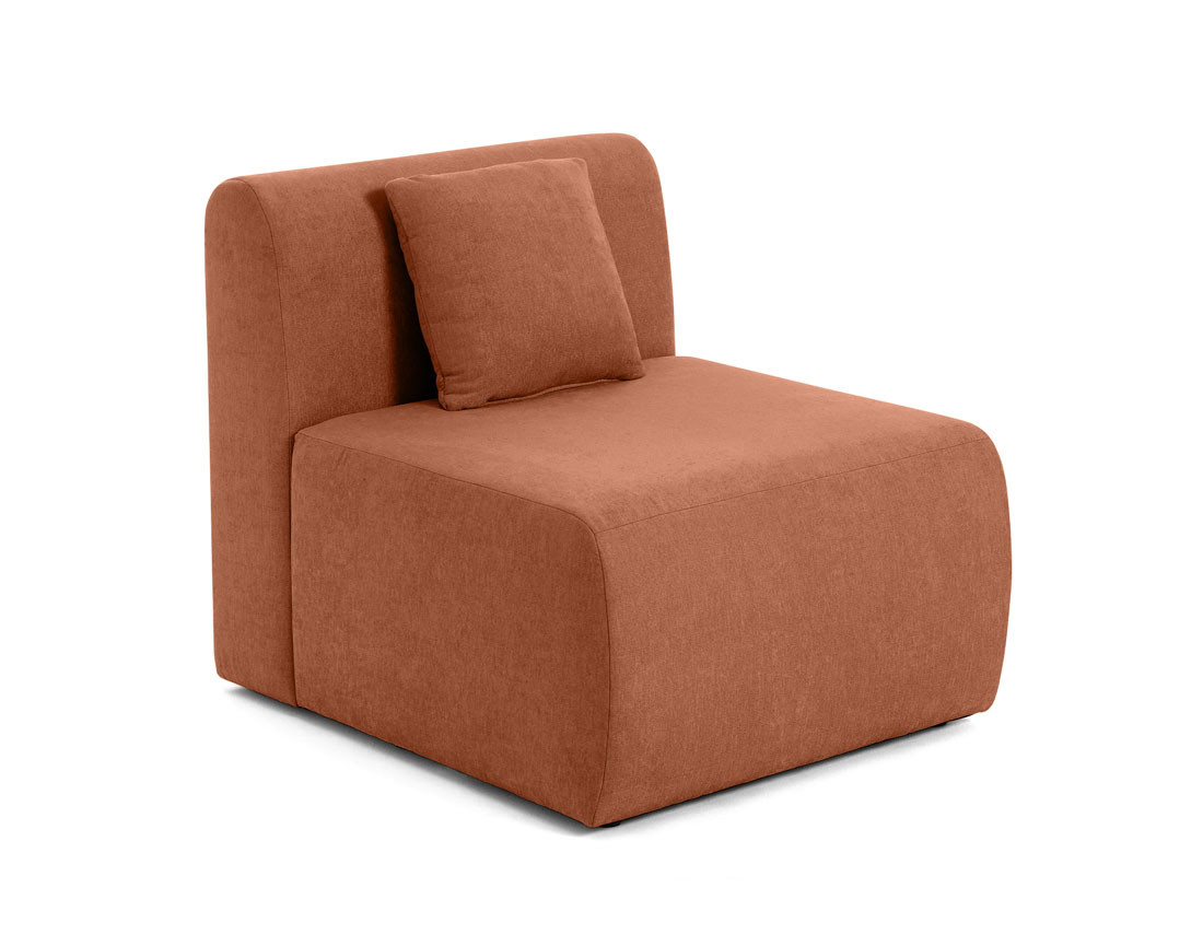Module d'assise sans accoudoirs en tissu Ikare