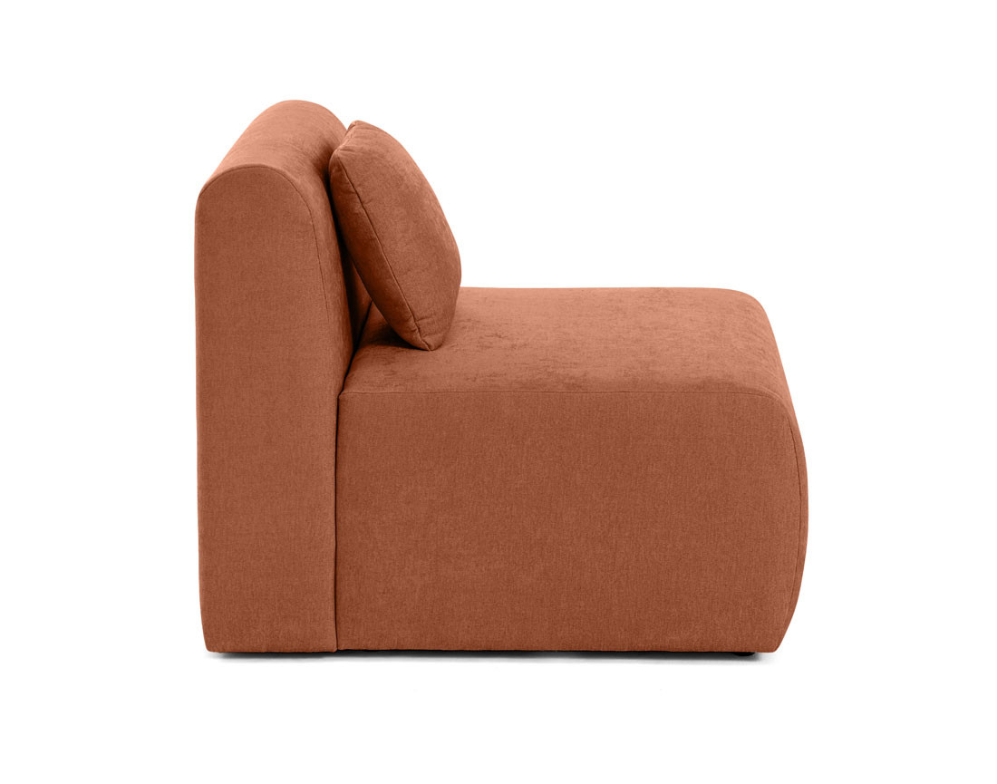 Module d'assise sans accoudoirs en tissu Ikare