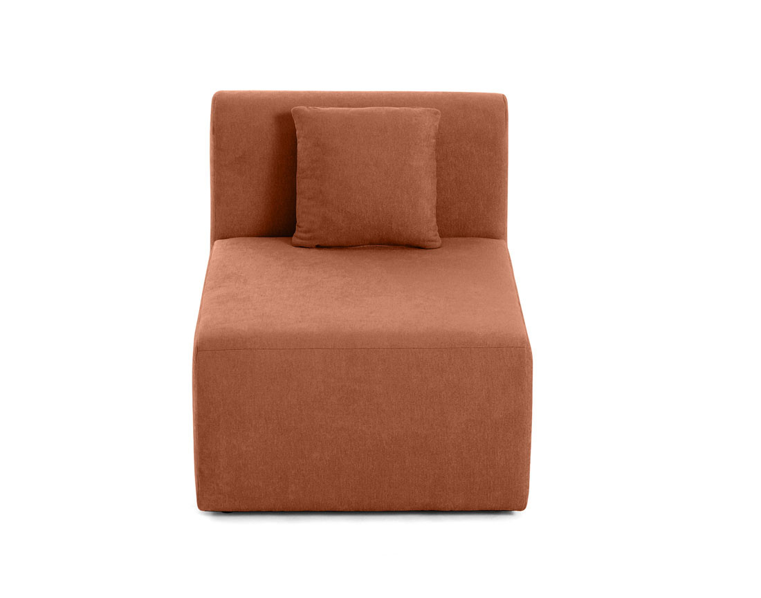 Module d'assise sans accoudoirs en tissu Ikare