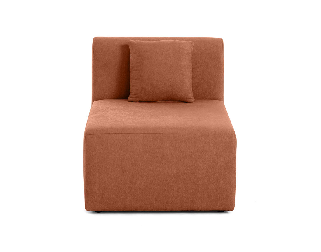 Module d'assise sans accoudoirs en tissu Ikare