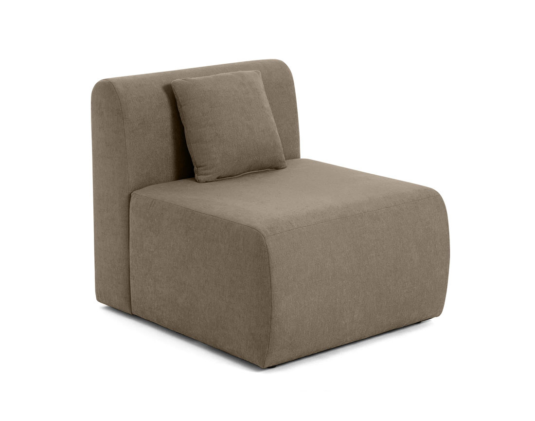 Module d'assise sans accoudoirs en tissu Ikare