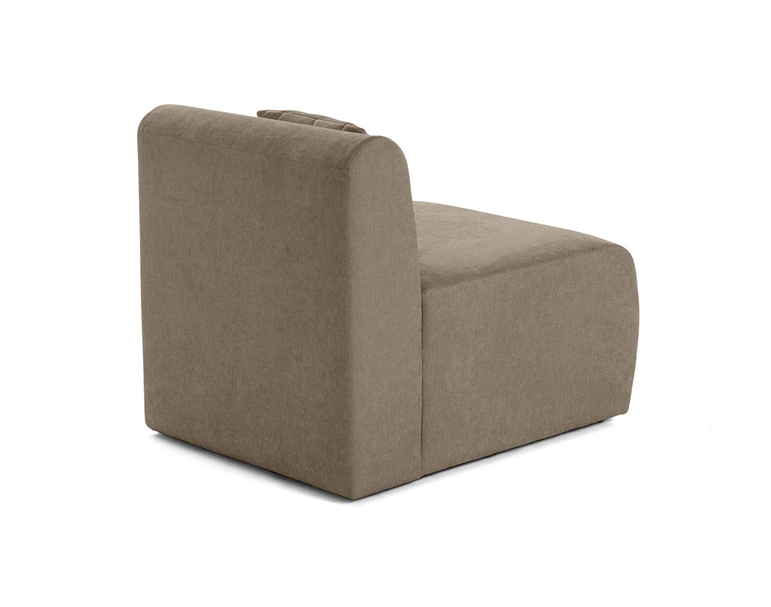 Module d'assise sans accoudoirs en tissu Ikare