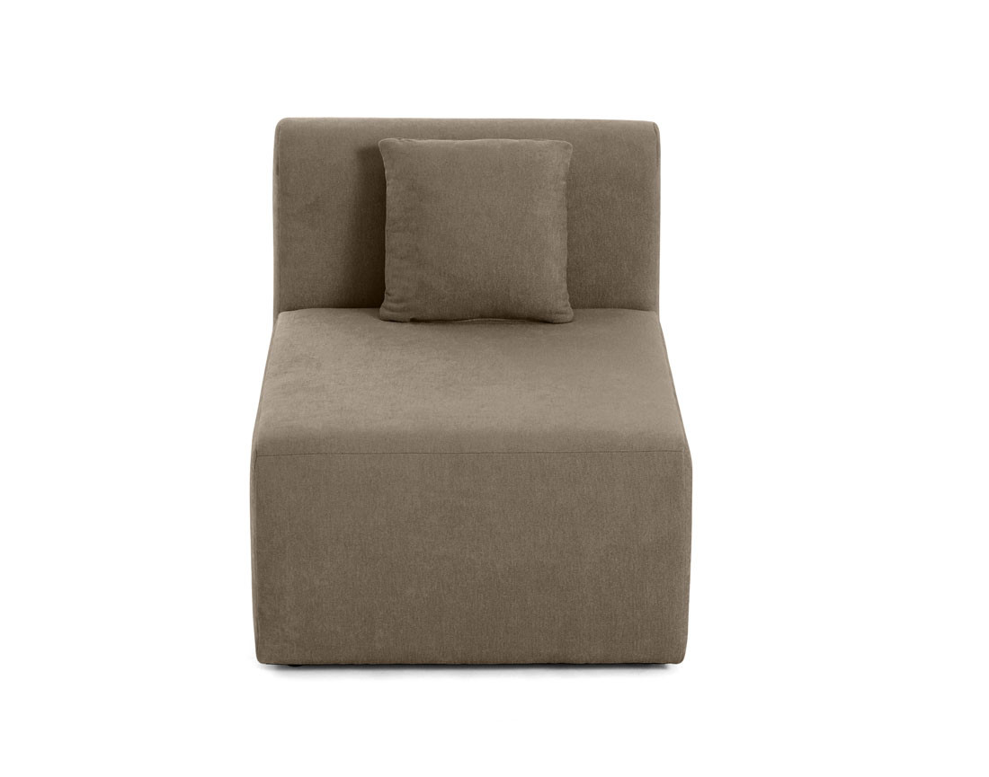 Module d'assise sans accoudoirs en tissu Ikare