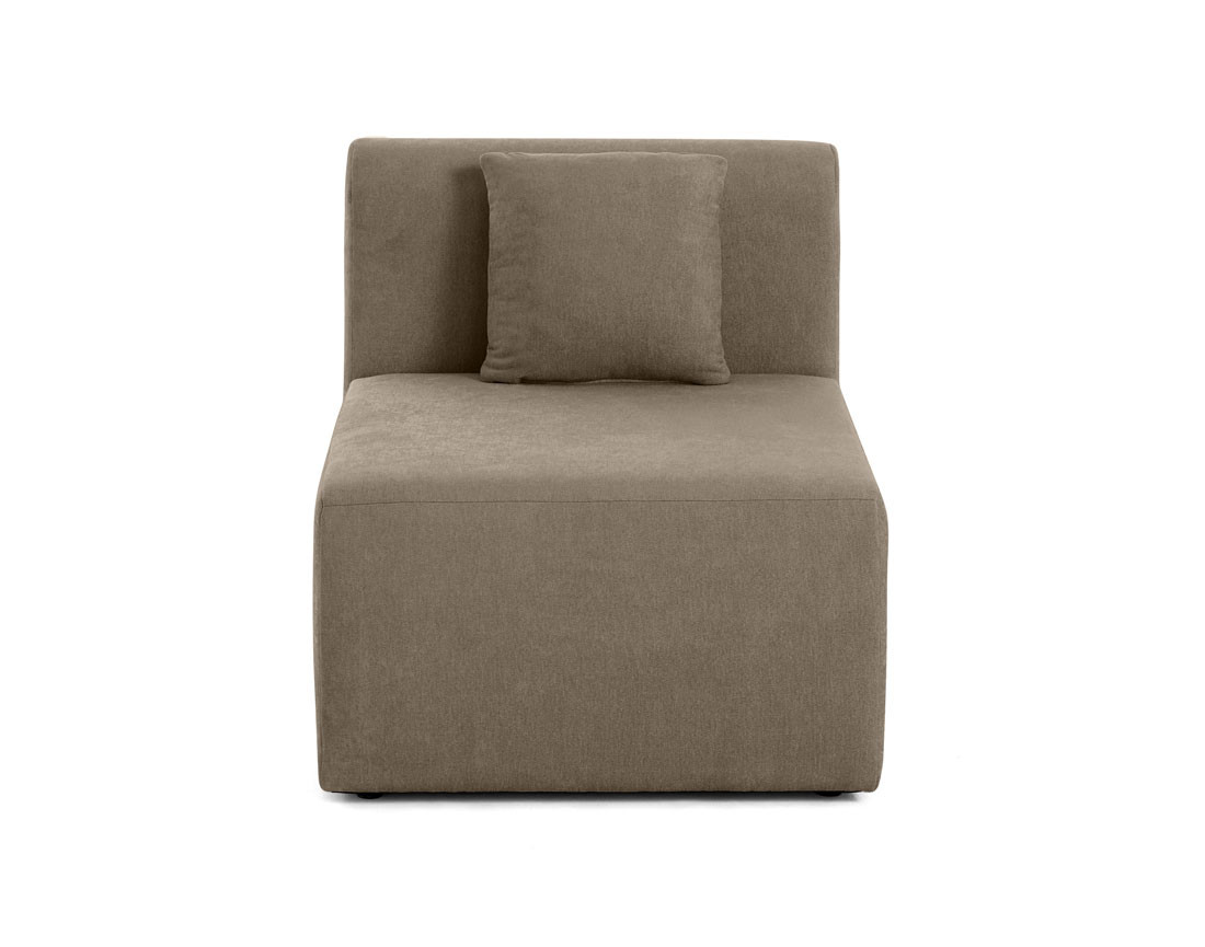 Module d'assise sans accoudoirs en tissu Ikare