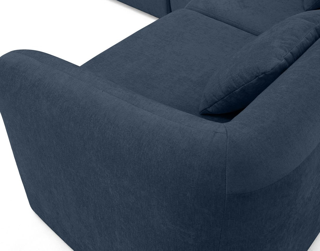 Canapé modulable d'angle gauche 6 places en tissu Ikare
