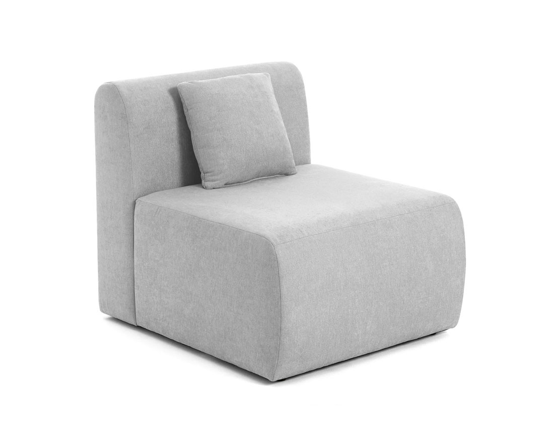 Module d'assise sans accoudoirs en tissu Ikare