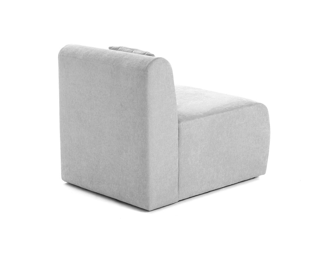 Module d'assise sans accoudoirs en tissu Ikare