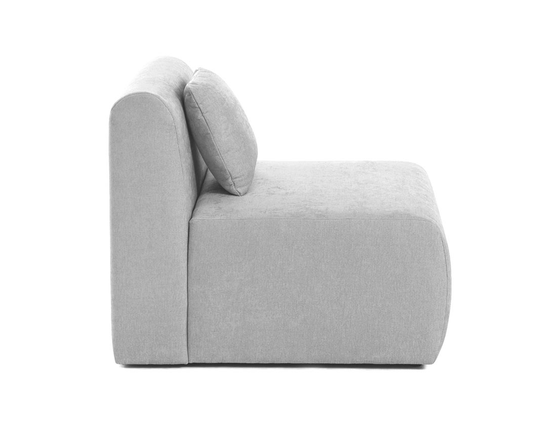 Module d'assise sans accoudoirs en tissu Ikare