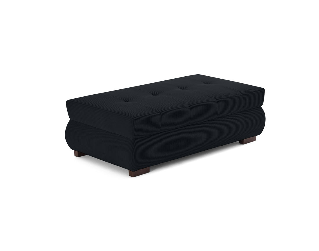 Pouf d'appoint en velours côtelé Vermont