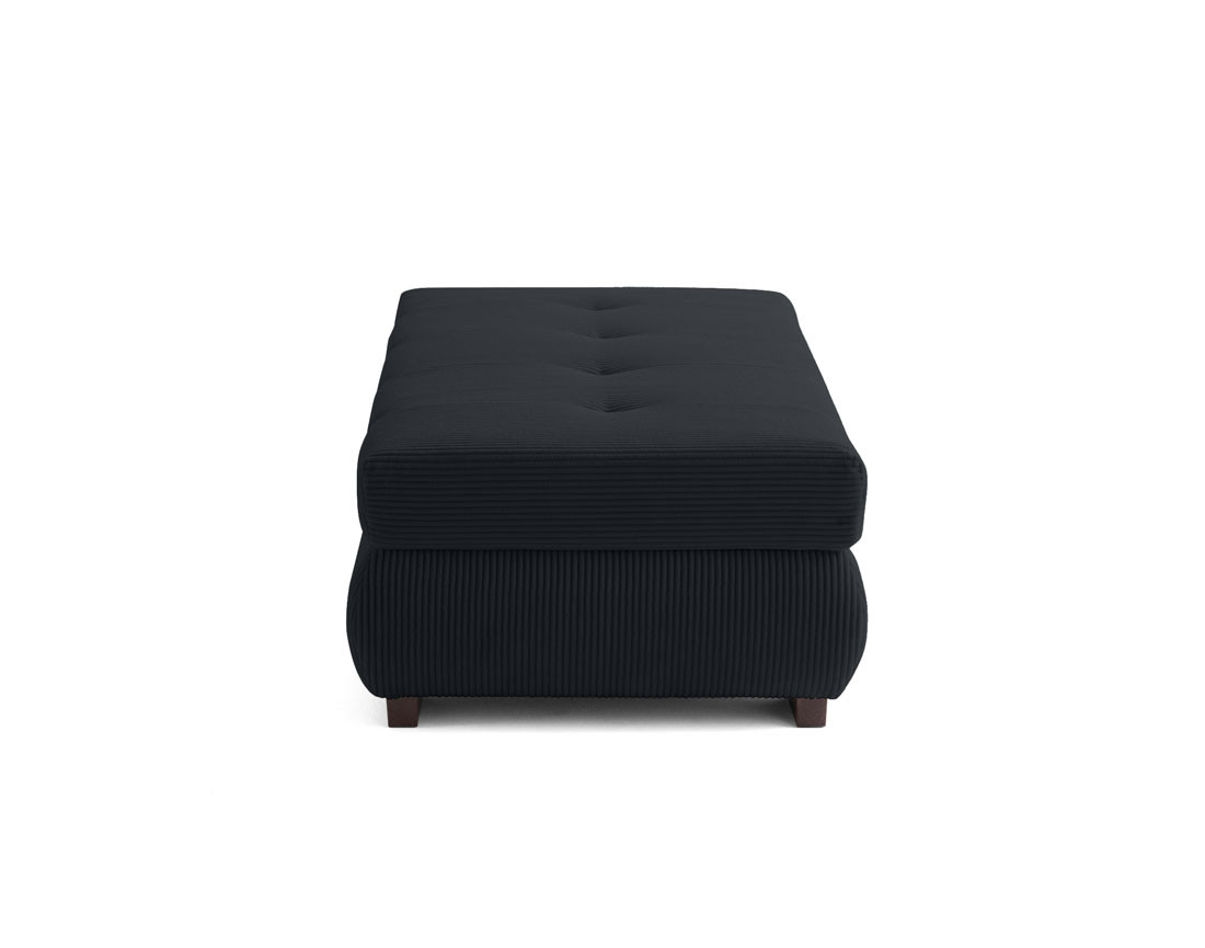 Pouf d'appoint en velours côtelé Vermont