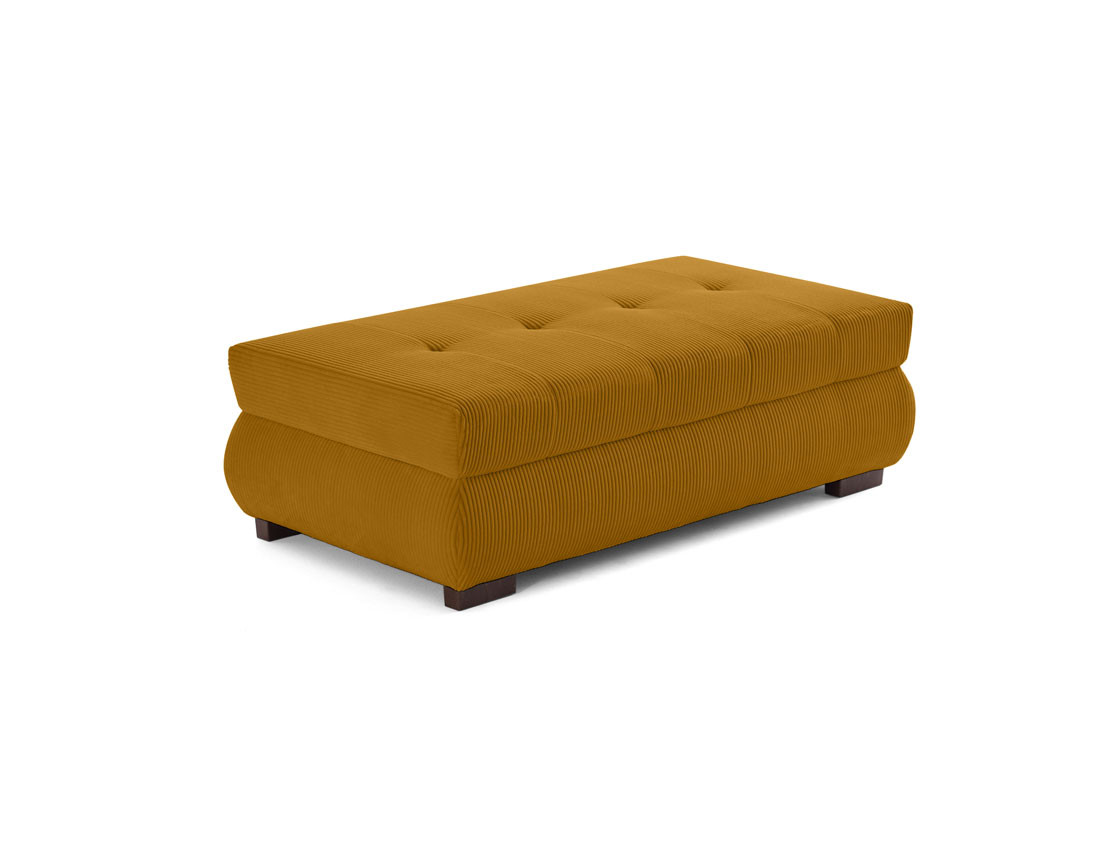 Pouf d'appoint en velours côtelé Vermont