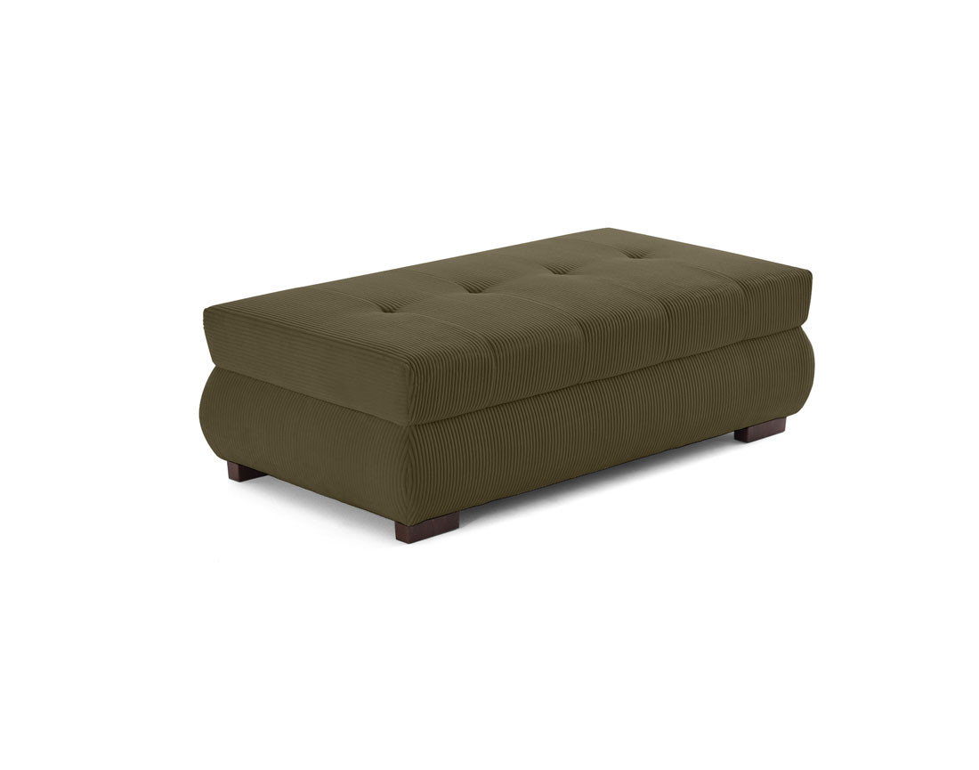 Pouf d'appoint en velours côtelé Vermont