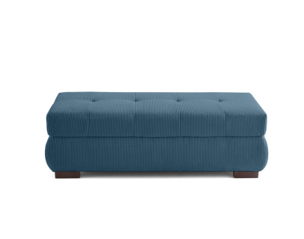 Pouf d'appoint en velours côtelé Vermont