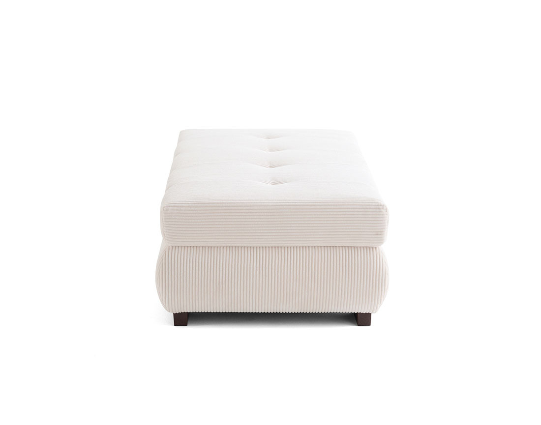 Pouf d'appoint en velours côtelé Vermont