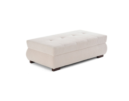 Pouf d'appoint en velours côtelé Vermont