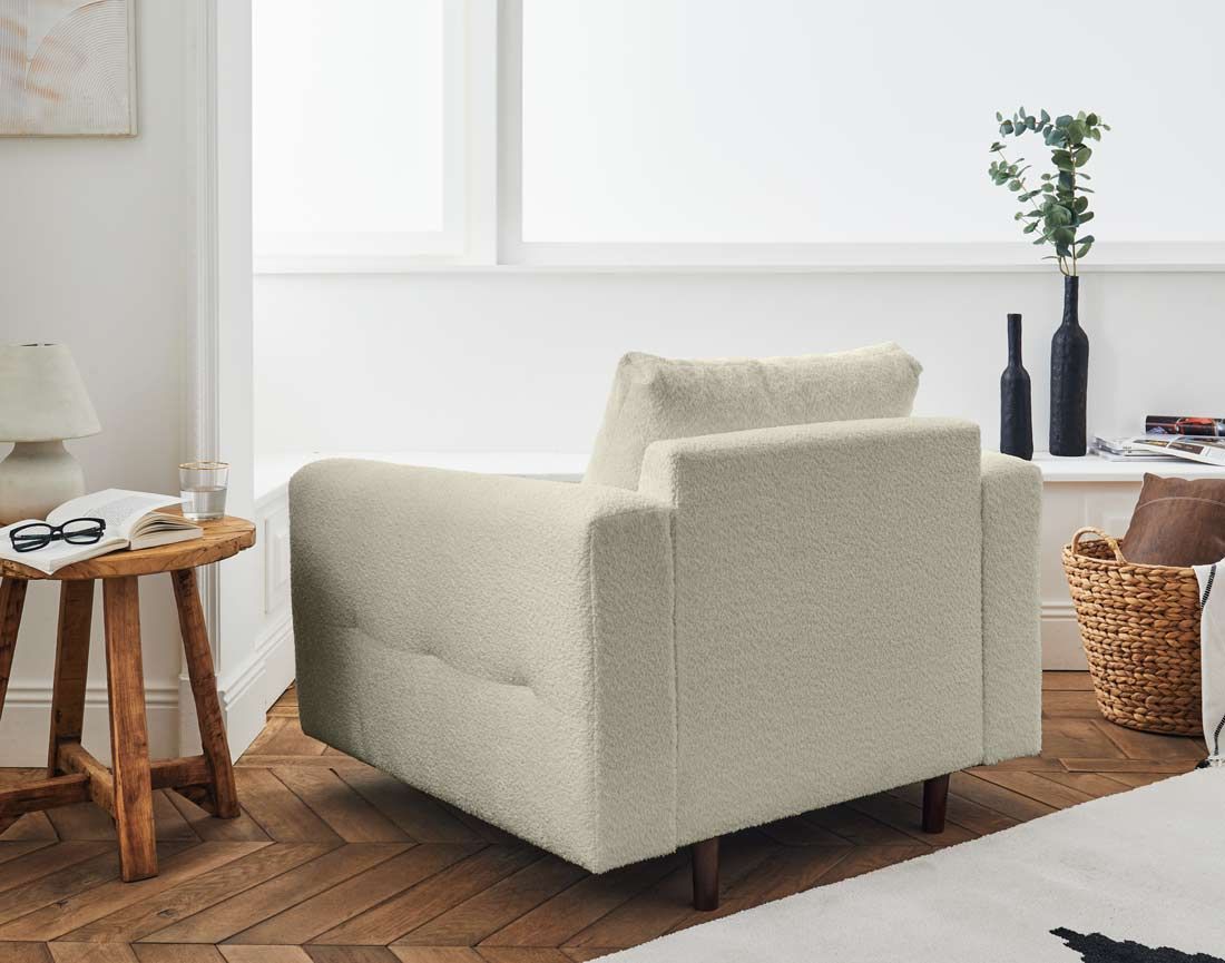 Rune - fauteuil - en tissu bouclette Lisa Design