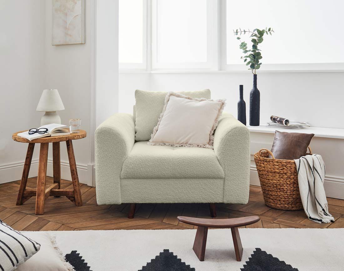 Rune - fauteuil - en tissu bouclette Lisa Design