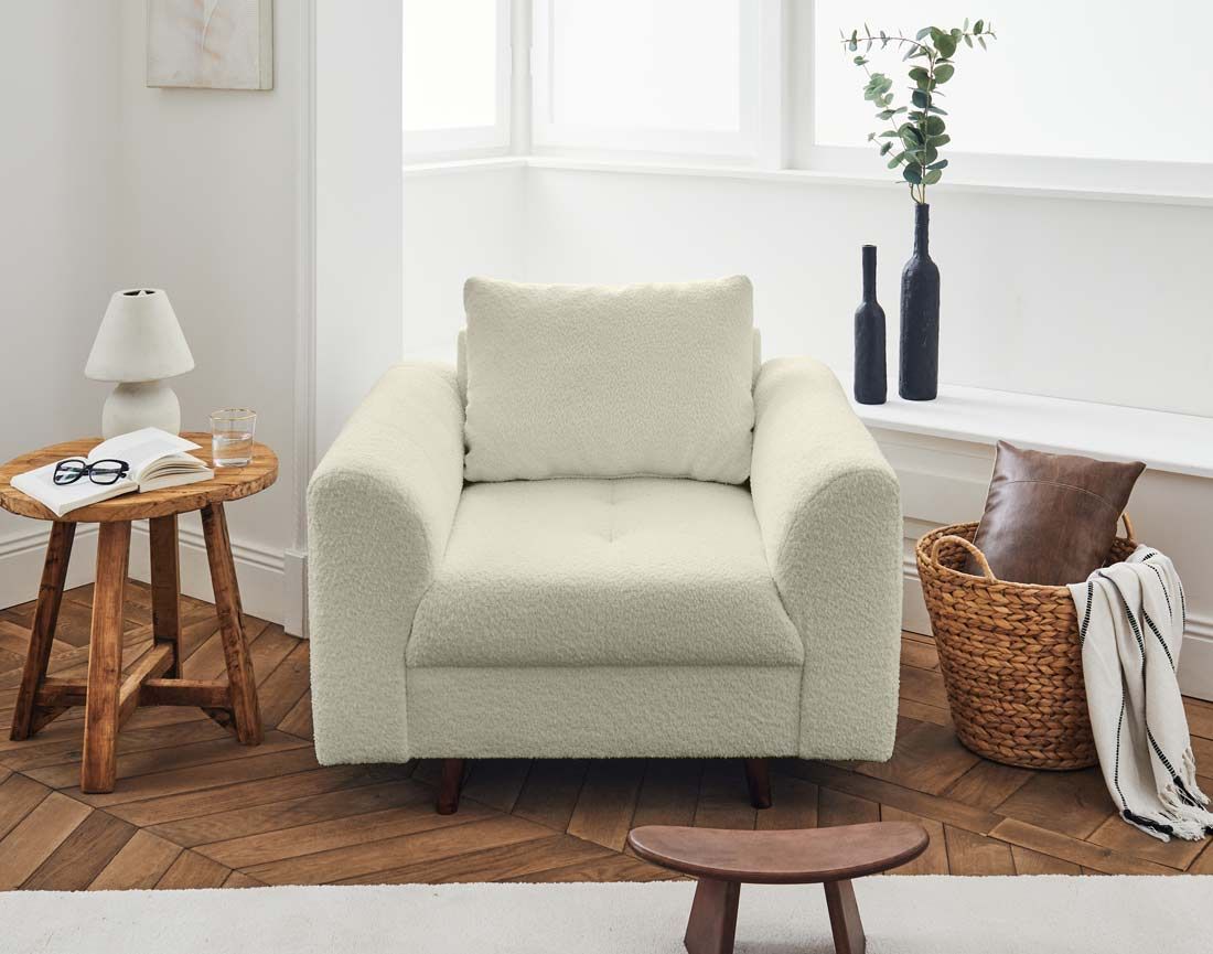 Rune - fauteuil - en tissu bouclette Lisa Design