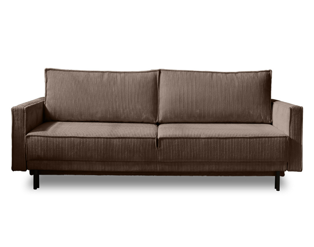 Canapé 3 places convertible avec coffre en velours côtelé Charlie