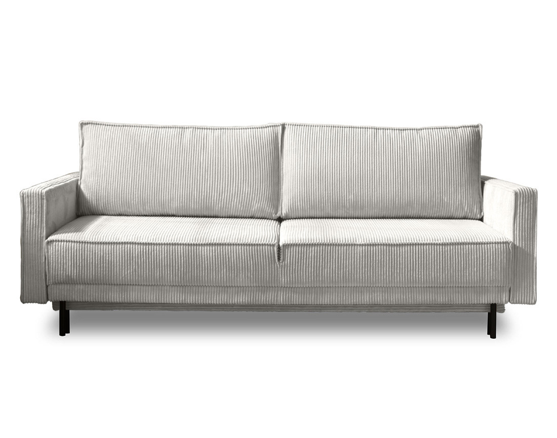 Canapé 3 places convertible avec coffre en velours côtelé Charlie