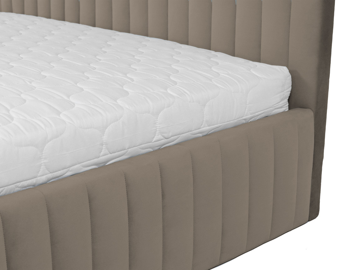 Lit coffre 140x200 cm sommier inclus en velours Stuart