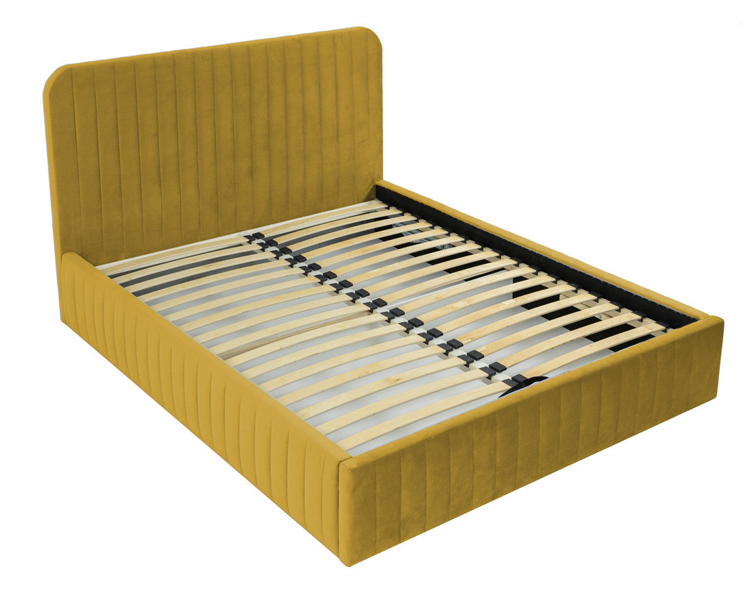 Lit coffre 160x200 cm sommier inclus en velours Stuart