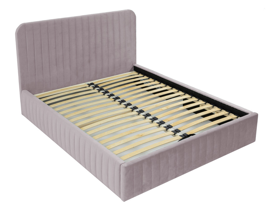 Lit coffre 160x200 cm sommier inclus en velours Stuart