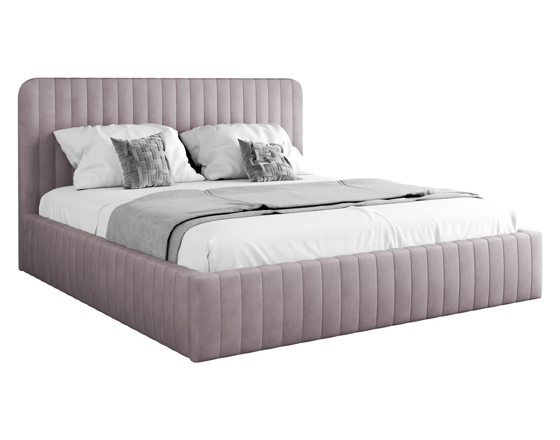 Lit coffre 160x200 cm sommier inclus en velours Stuart