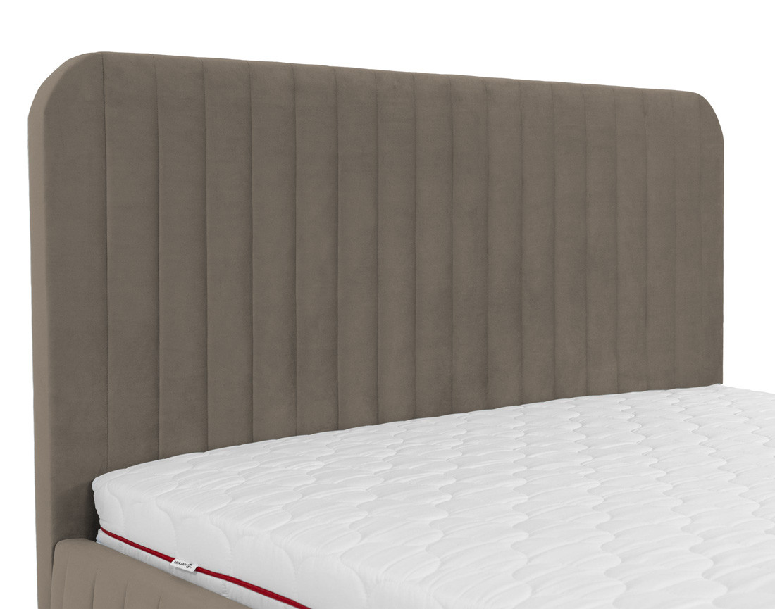Lit coffre 160x200 cm sommier inclus en velours Stuart