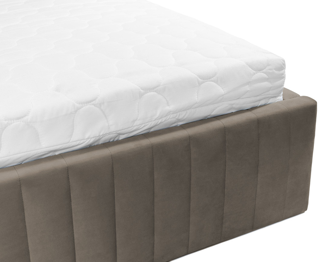 Lit coffre 180x200 cm sommier inclus en velours Stuart