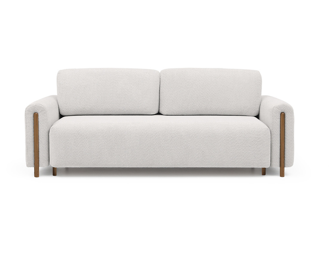 Canapé 3 places convertible avec coffre en tissu bouclette Glendale