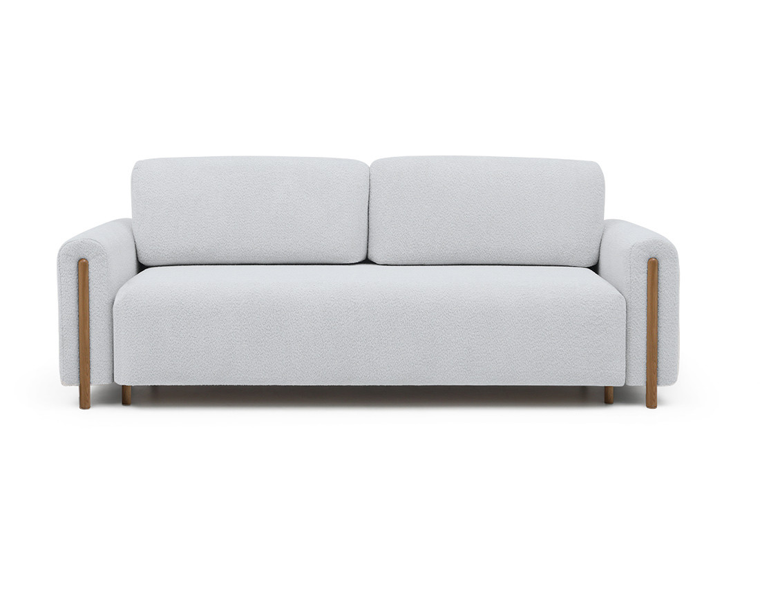 Canapé 3 places convertible avec coffre en tissu bouclette Glendale