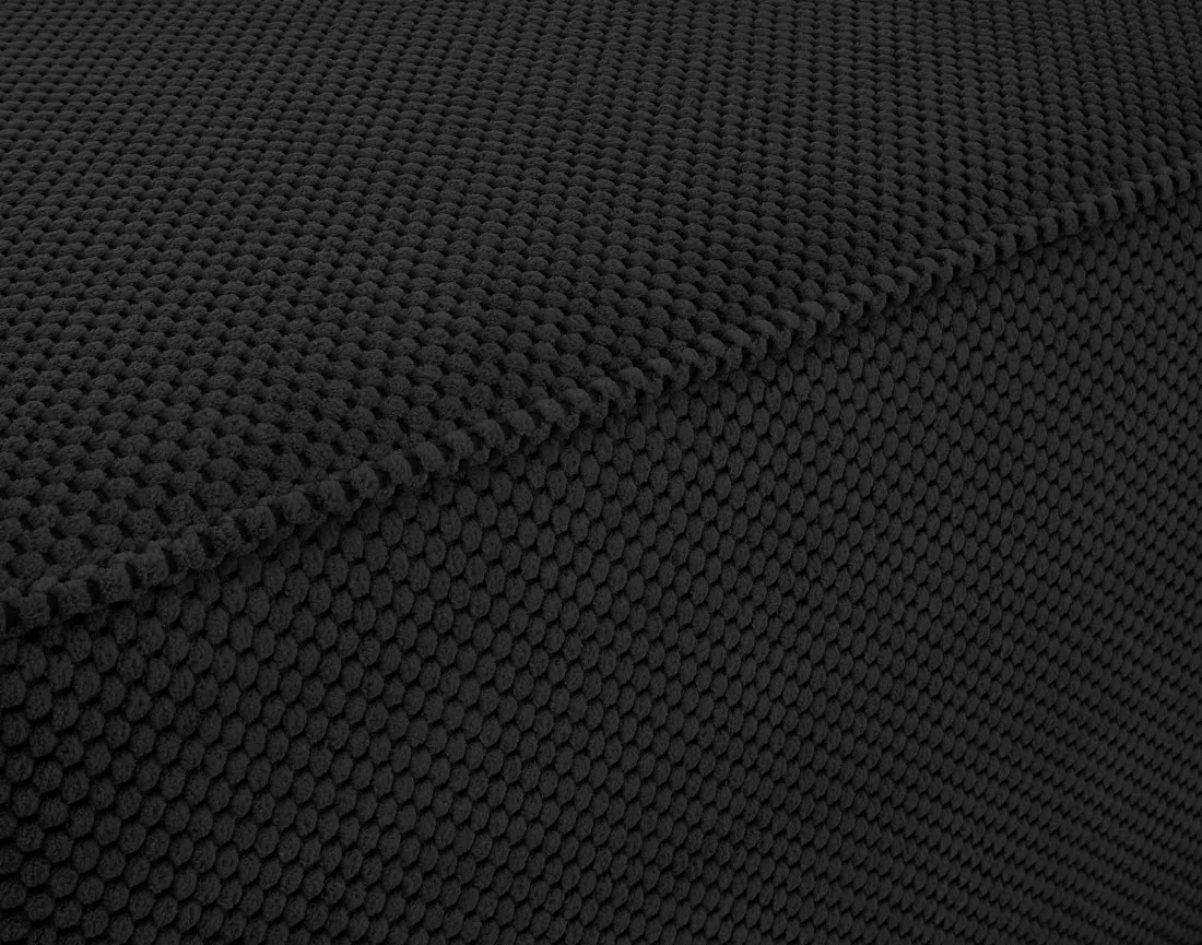 Pouf en velours texturé Topaze