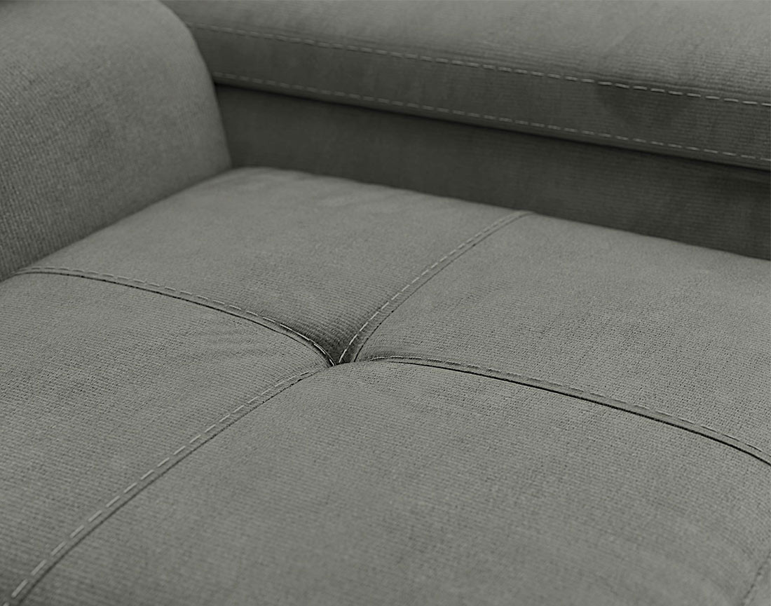 Fauteuil avec têtière ajustable en velours Pablo