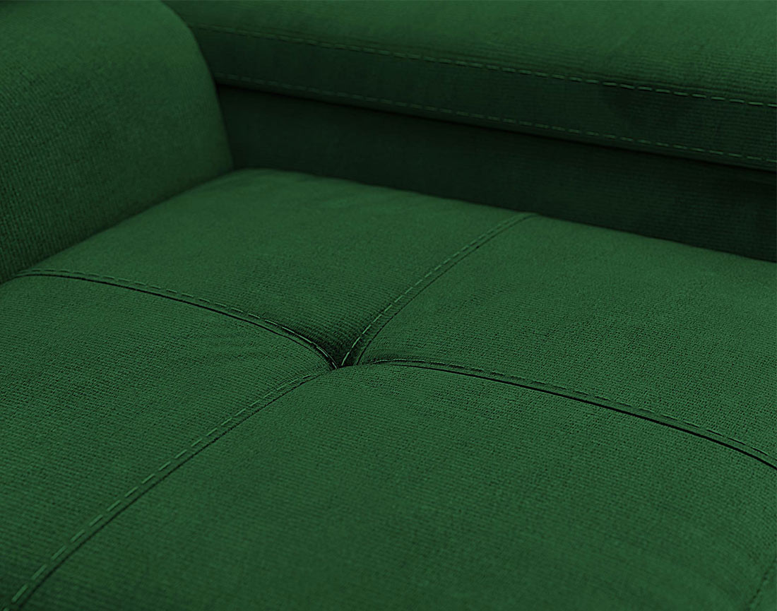 Fauteuil avec têtière ajustable en velours Pablo