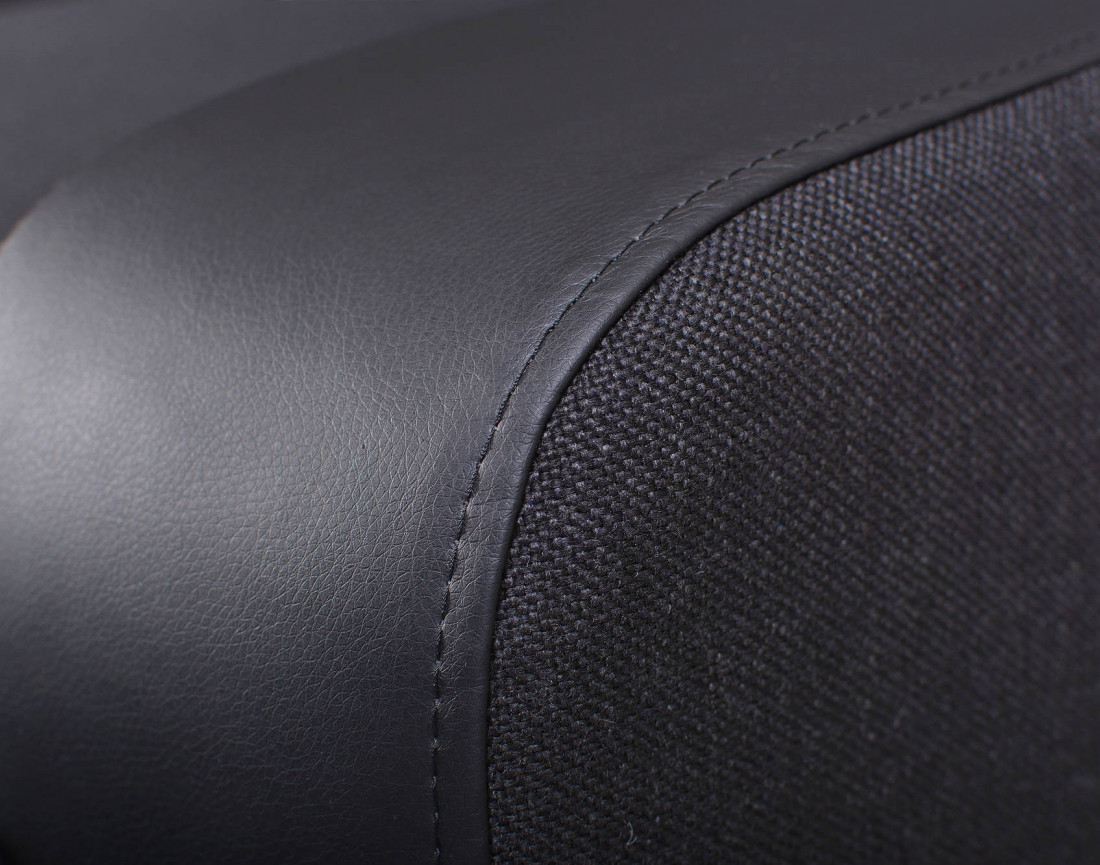 Dustin - Canapé d'angle L réversible - 5 places - Convertible avec coffre - Têtieres réglables