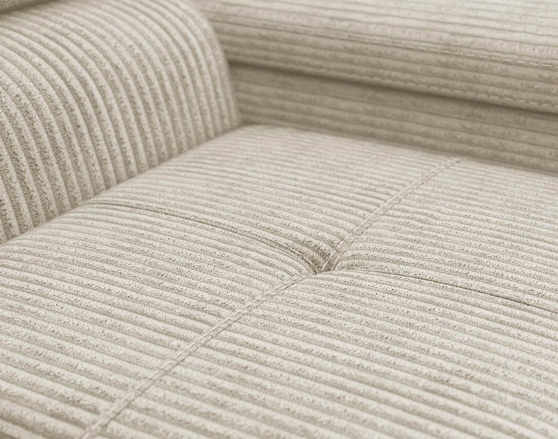 Fauteuil Pablo en velours côtelé - têtière ajustable