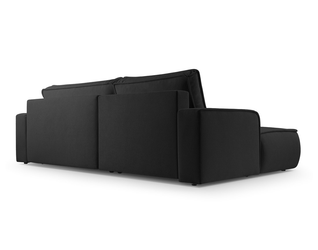 Canapé d'angle gauche 4 places convertible en tissu texturé Nessino