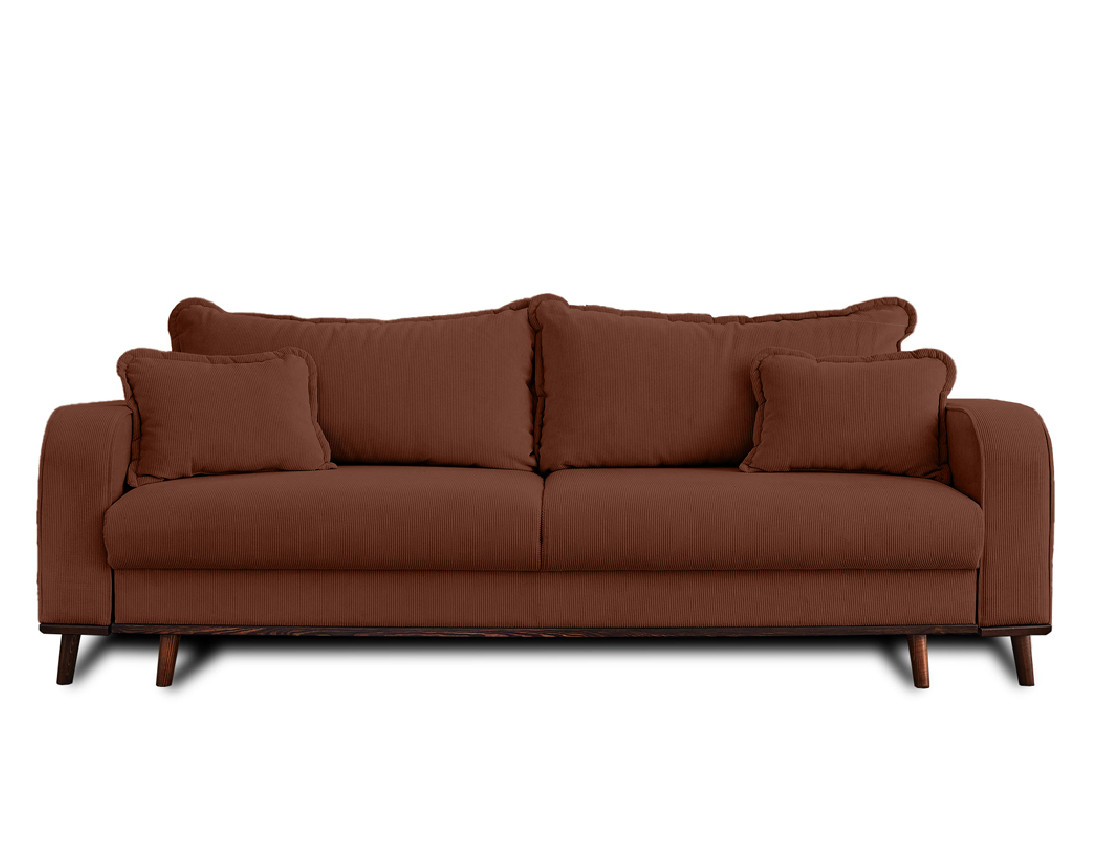 Canapé 3 places - convertible avec coffre en velours côtelé Albane