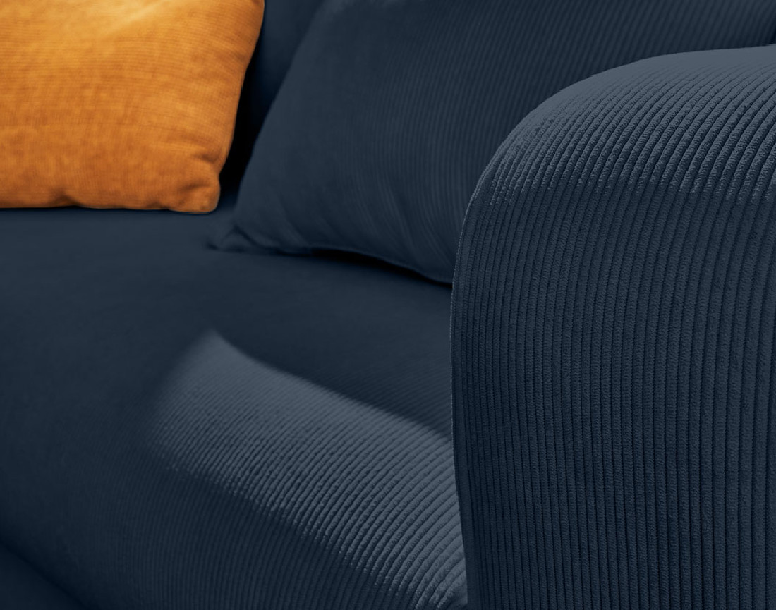 Canapé 3 places - convertible avec coffre en velours côtelé Albane