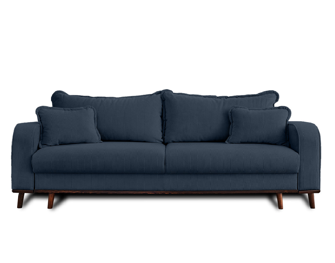 Canapé 3 places - convertible avec coffre en velours côtelé Albane