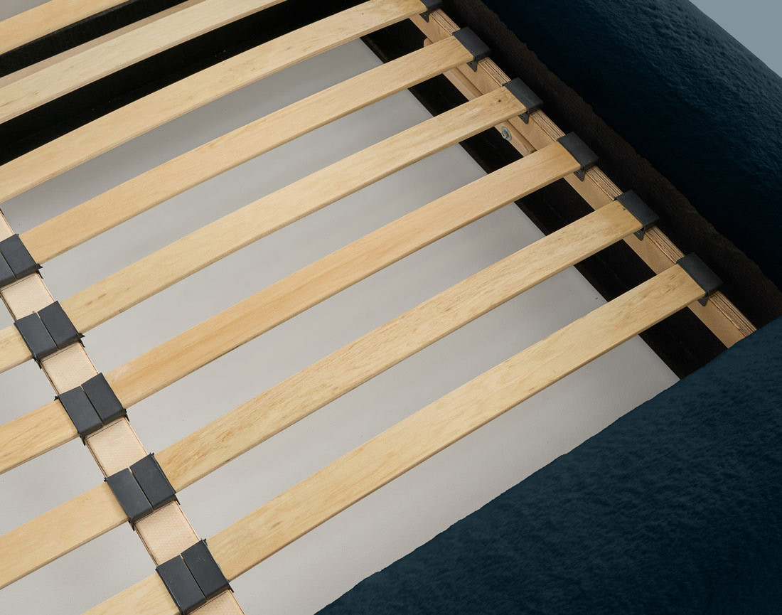 Lit coffre 160x200 cm sommier inclus en fausse fourrure Sunset