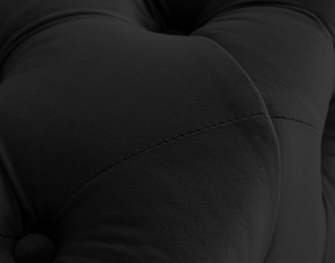 Pouf chesterfield en velours pieds en métal doré Camden