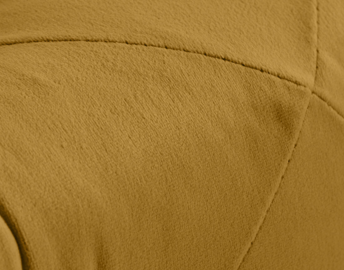 Pouf chesterfield en velours pieds bois Walter