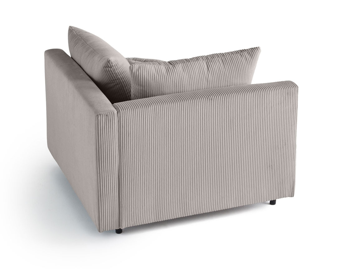 Module d'assise d'angle réversible en velours côtelé Edinburg - gauche