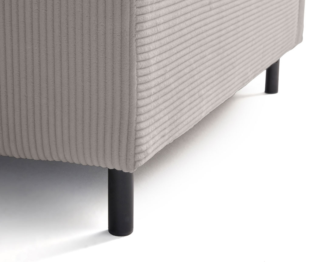 Module d'assise d'angle réversible en velours côtelé Edinburg - gauche